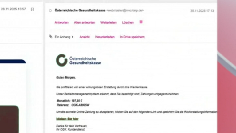Video: Fakt oder Fake: Betrugsmails von der ÖGK